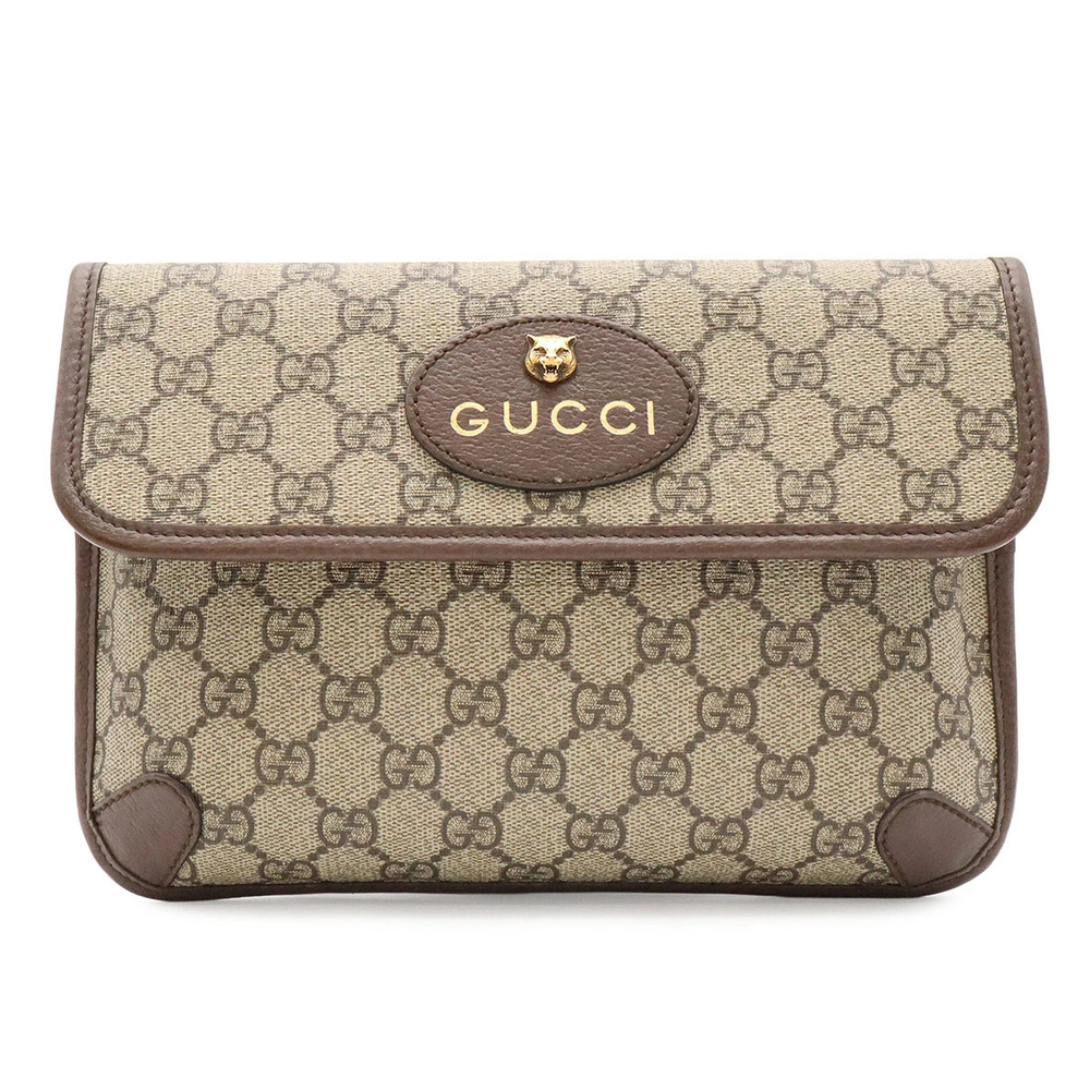 Gucci Neo GG Supreme Cat Head Sherry Belt Bag Body Waist Beige Cream